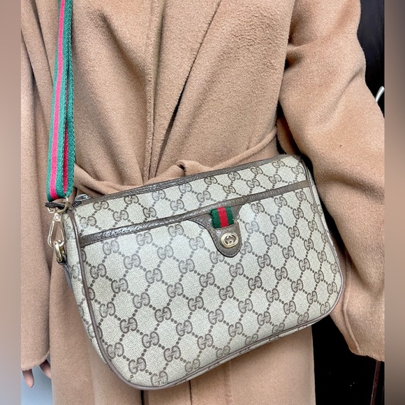 Authentic Gucci vintage web sherry line crossbody bag (WN20) - Picture 1 of 15